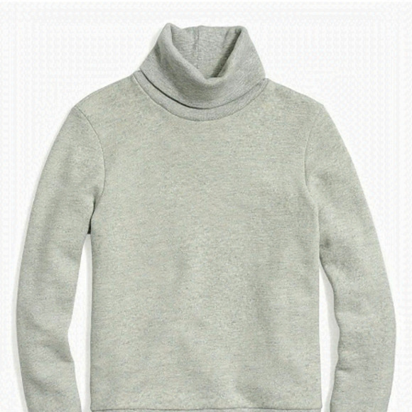 J. Crew Women's Relaxed Heather Turtleneck Sweatshirt Size Extra Small - Picture 1 of 9